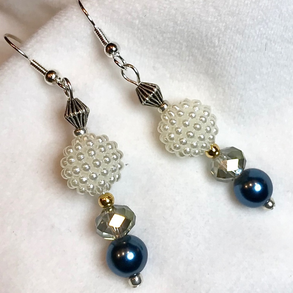 Handmade Earrings with Vintage and Modern Elements (E132-3H) New Without Tags